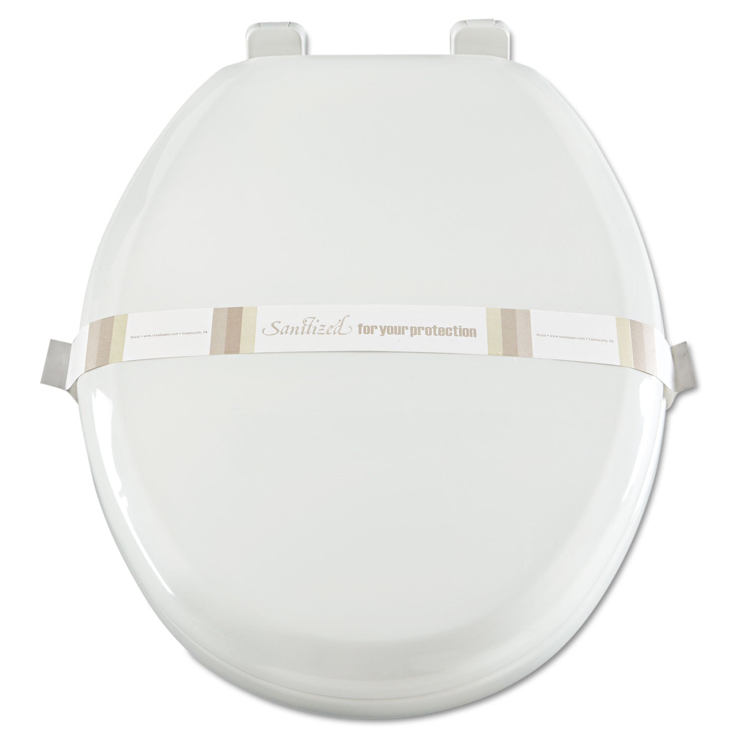 AmerCareRoyal Toilet Seat Bands, Brown/White, 2,000/Carton