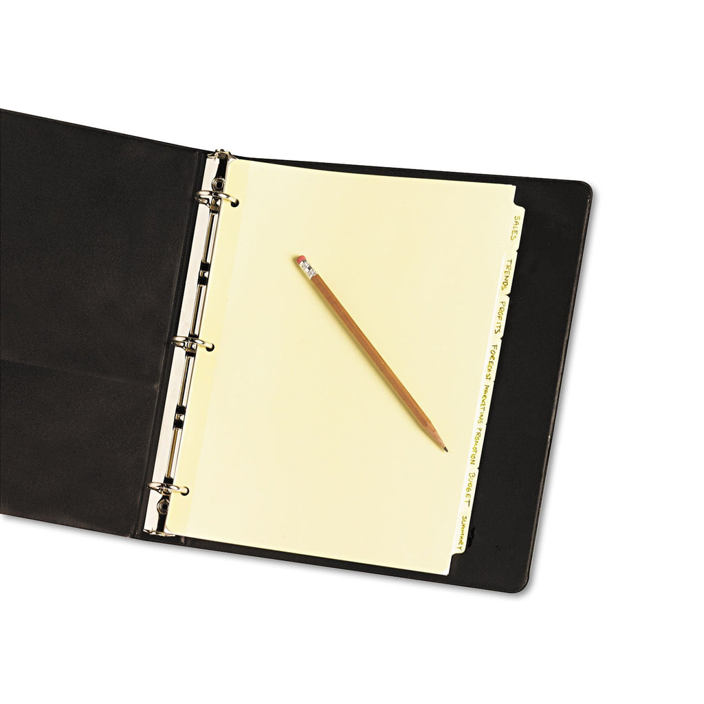 Avery Write and Erase Plain-Tab Paper Dividers, 8-Tab, 11 x 8.5, Buff, 24 Sets