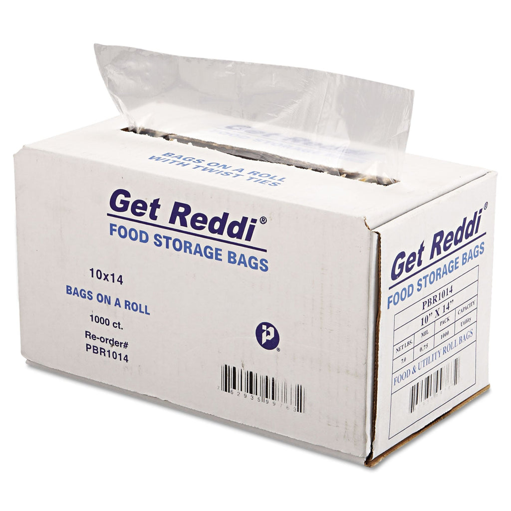 Inteplast Group Food Bags, 0.75 mil, 10" x 14", Clear, 1,000/Carton