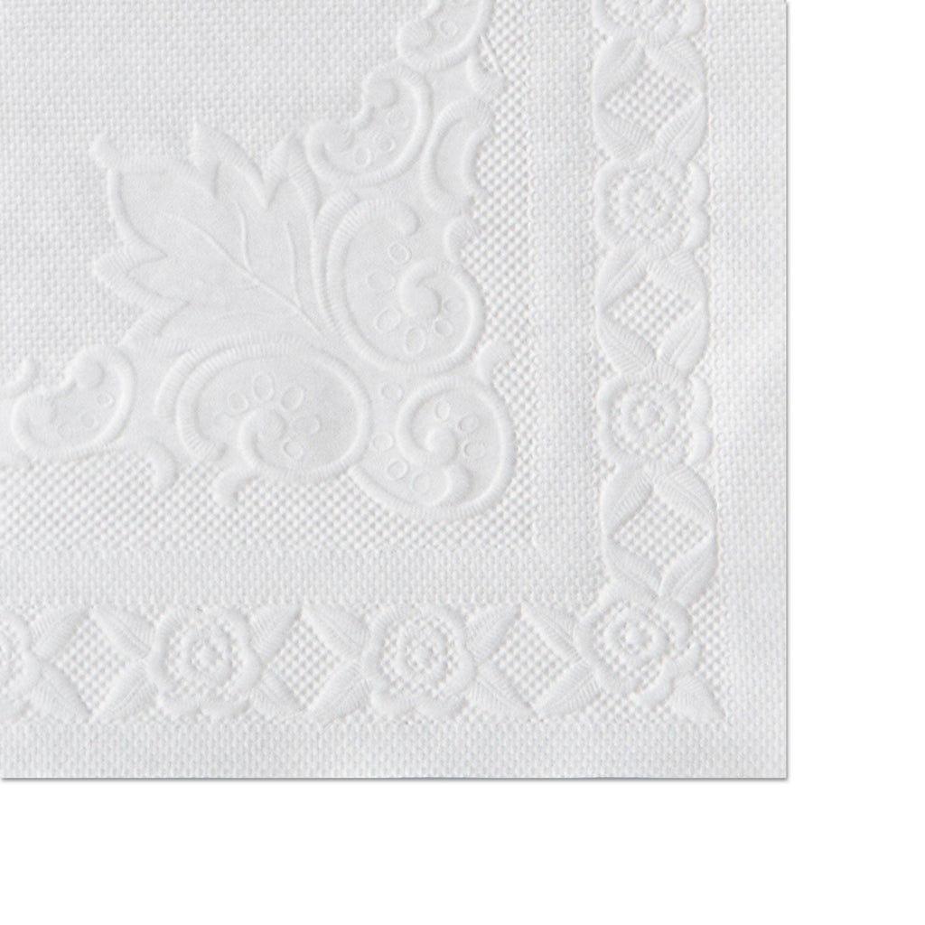 Hoffmaster Classic Embossed Straight Edge Placemats, 10 x 14, White, 1,000/Carton