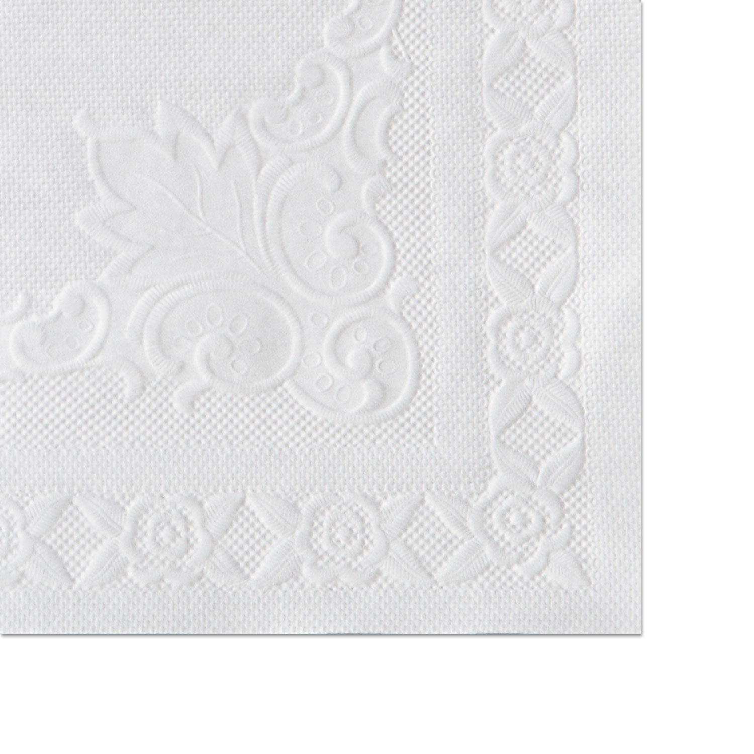 Hoffmaster Classic Embossed Straight Edge Placemats, 10 x 14, White, 1,000/Carton