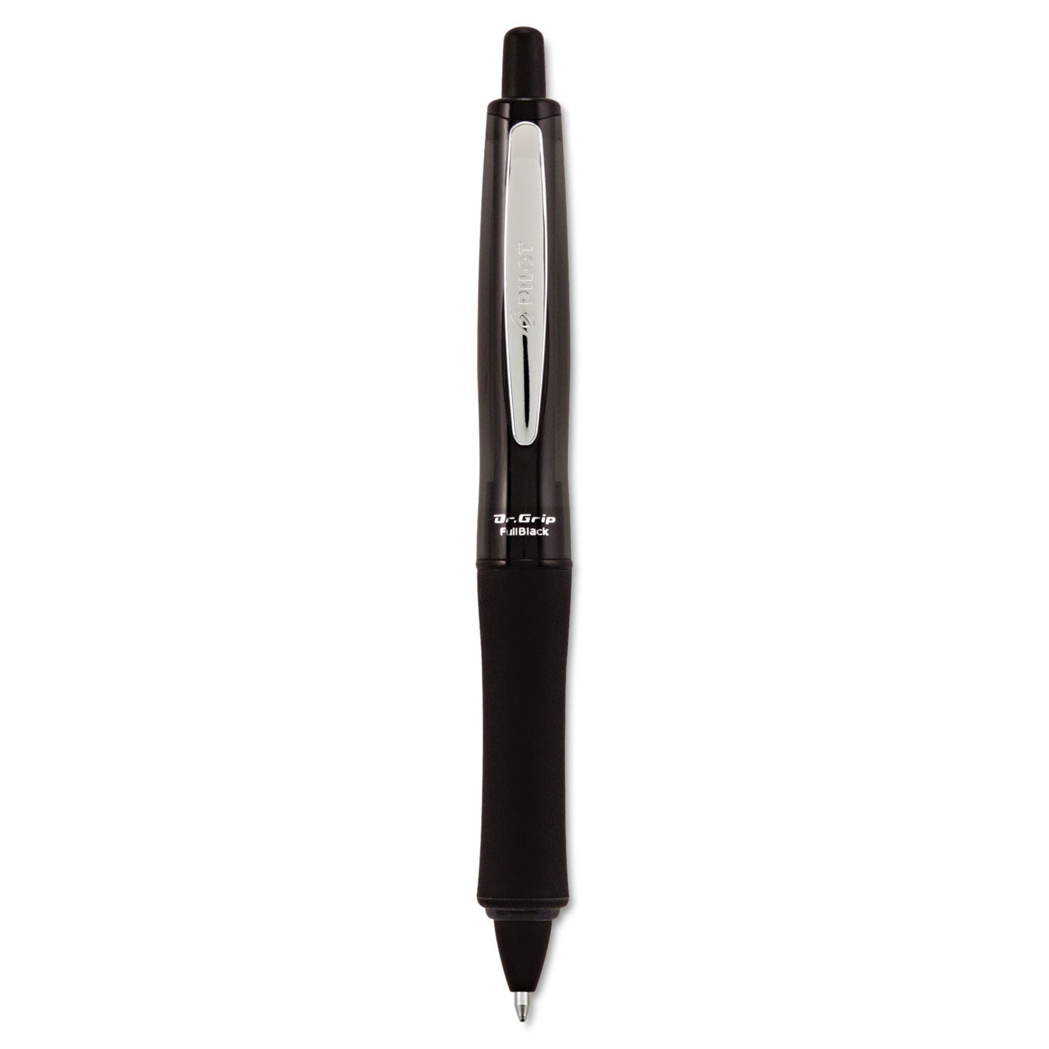 Pilot Dr. Grip FullBlack Advanced Ink Ballpoint Pen, Retractable, Medium 1 mm, Black Ink, Black Barrel