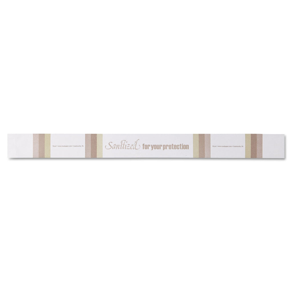 AmerCareRoyal Toilet Seat Bands, Brown/White, 2,000/Carton