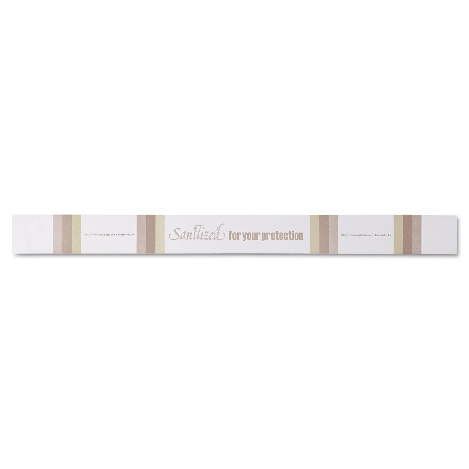 AmerCareRoyal Toilet Seat Bands, Brown/White, 2,000/Carton
