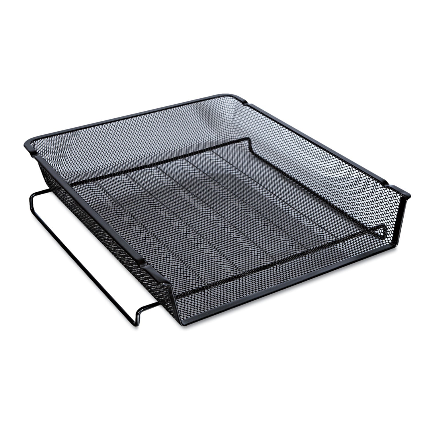 Universal Deluxe Mesh Stackable Front Load Tray, 1 Section, Letter Size Files, 11.25" x 13" x 2.75", Black