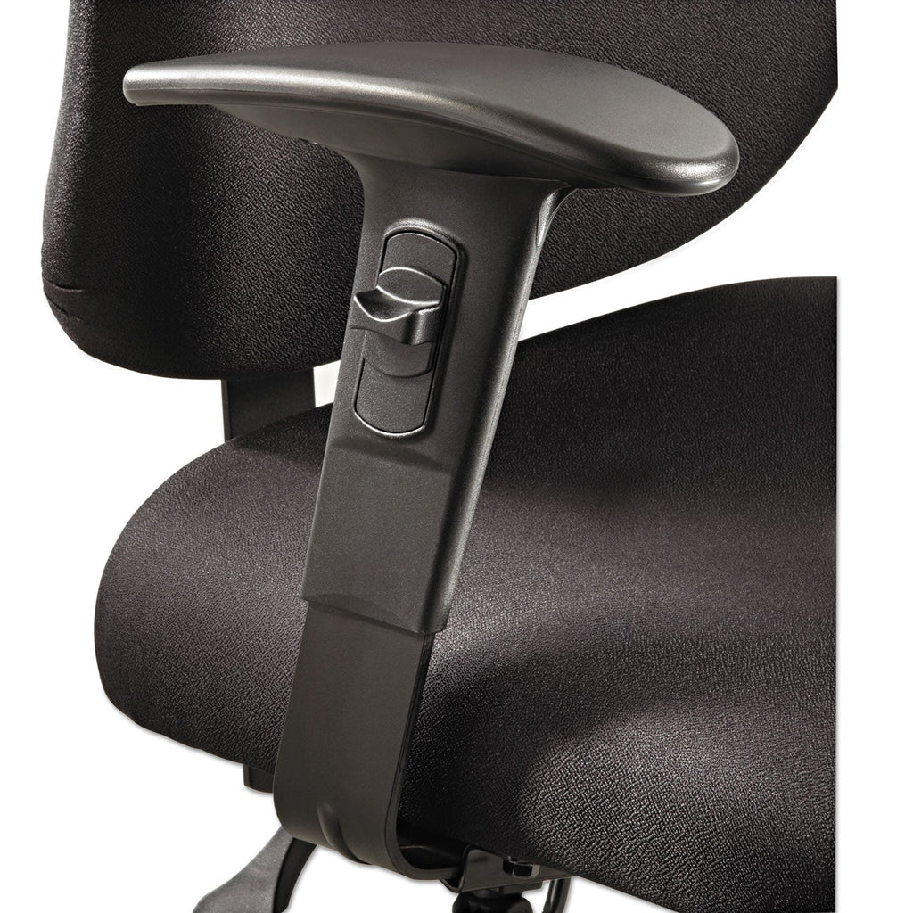 Safco Adjustable T-Pad Arms for Safco Alday and Vue Series Task Chairs and Stools, 3.5" x 10.5" x 14", Black, 2/Set
