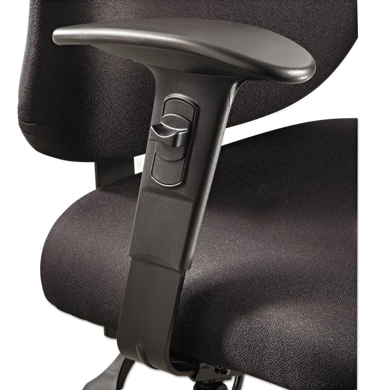 Safco Adjustable T-Pad Arms for Safco Alday and Vue Series Task Chairs and Stools, 3.5" x 10.5" x 14", Black, 2/Set