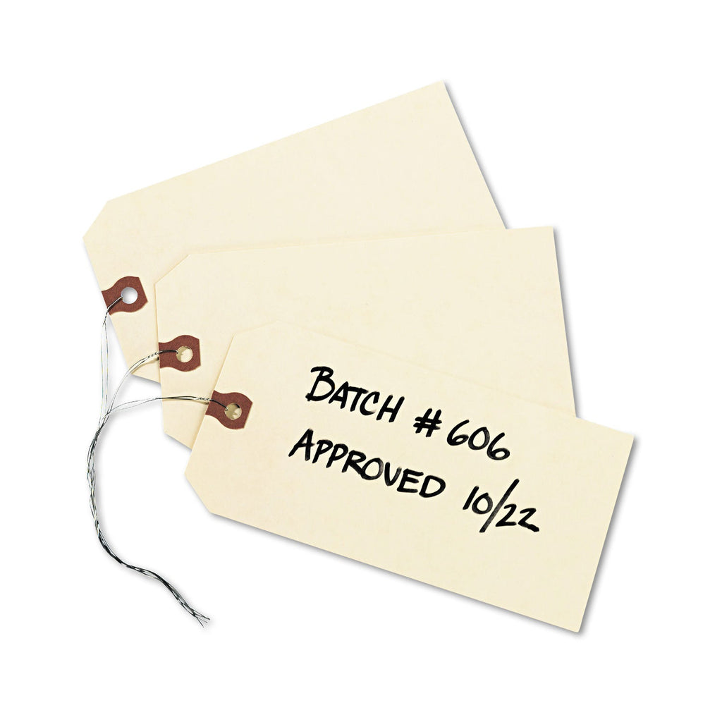 Avery Double Wired Shipping Tags, 11.5 pt Stock, 6.25 x 3.13, Manila, 1,000/Box