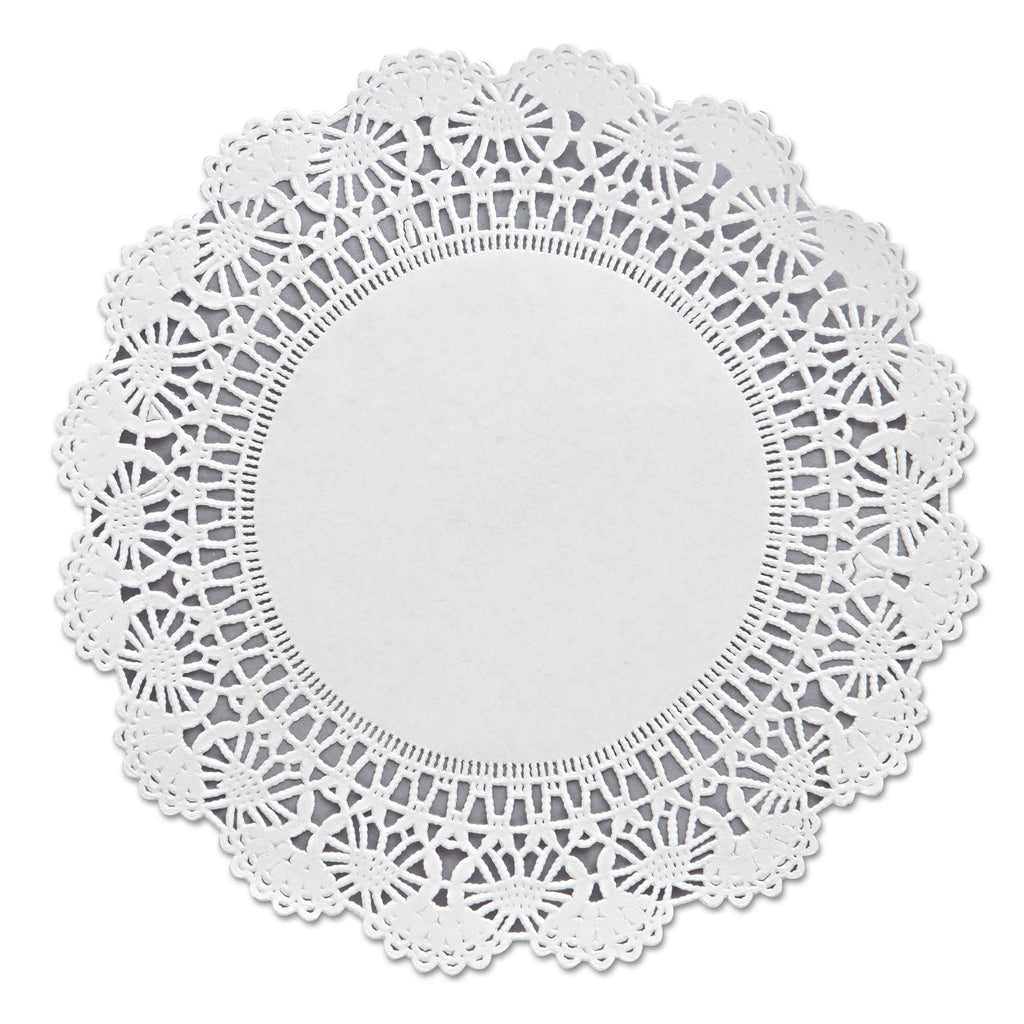 Hoffmaster Cambridge Lace Doilies, Round, 8", White, 1,000/Carton