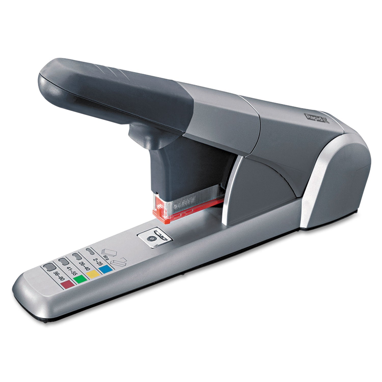 Rapid Heavy-Duty Cartridge Stapler, 80-Sheet Capacity, Silver
