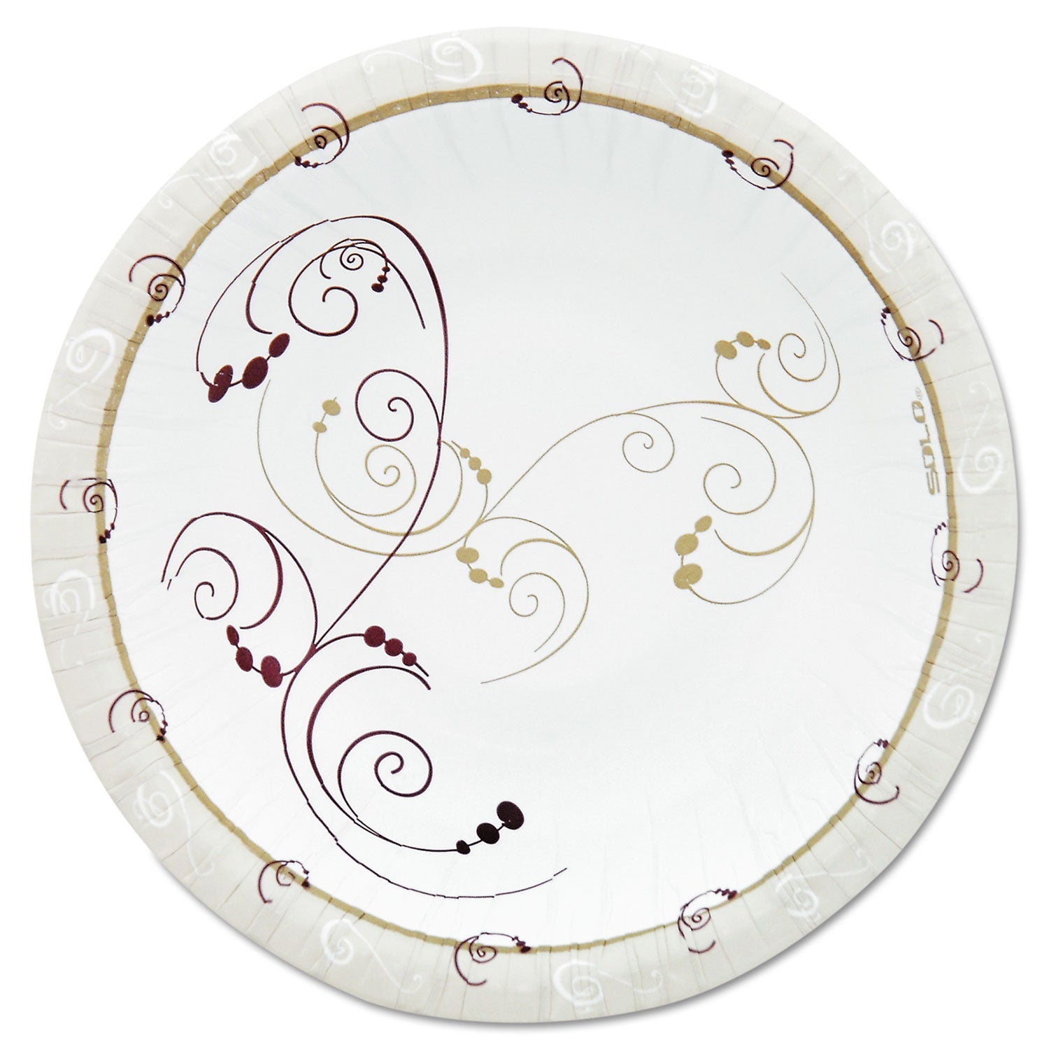 Dart Symphony Paper Dinnerware, Heavyweight Bowl, 12 oz, Tan, 125/Pack, 8 Packs/Carton