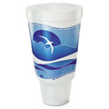 Dart Horizon Hot/Cold Foam Drinking Cups, 44 oz, Ocean Blue/White, 15/Bag, 20 Bags/Carton