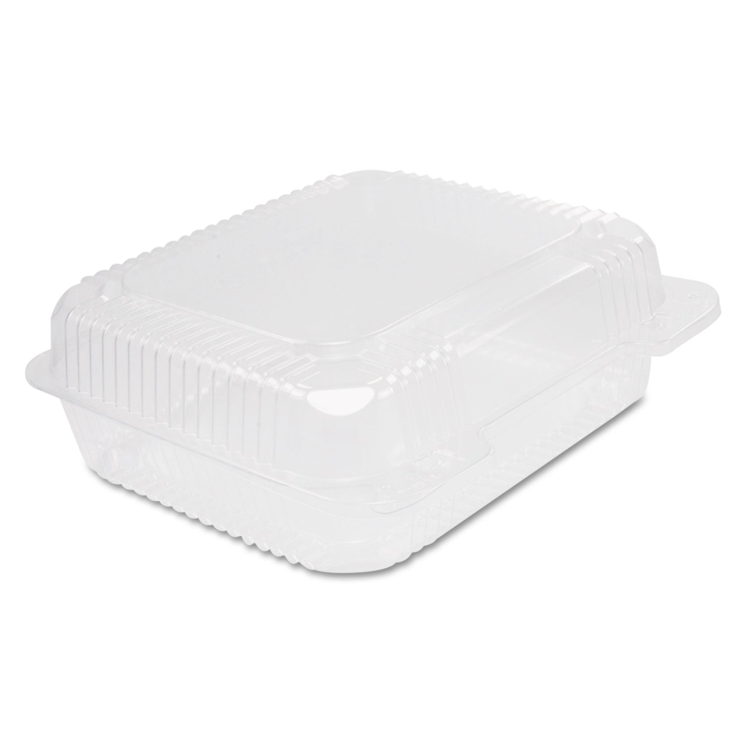 Dart StayLock Clear Hinged Lid Containers, 7.8 x 8.3 x 3, Clear, Plastic, 125/Bag, 2 Bags/Carton