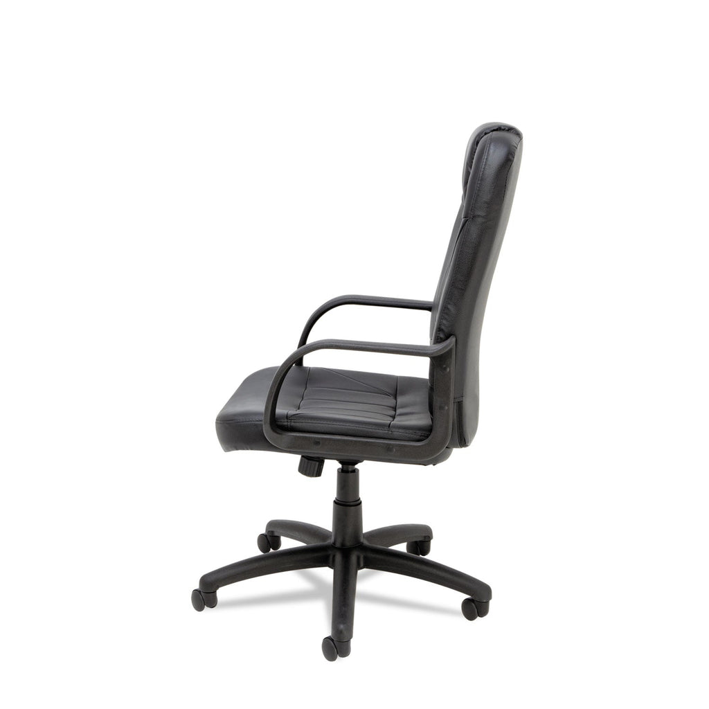 Alera Sparis Executive High-Back Swivel/Tilt Bonded Leather Chair, Supports Up to 275 lb, 18.11" to 22.04" Seat Height, Black
