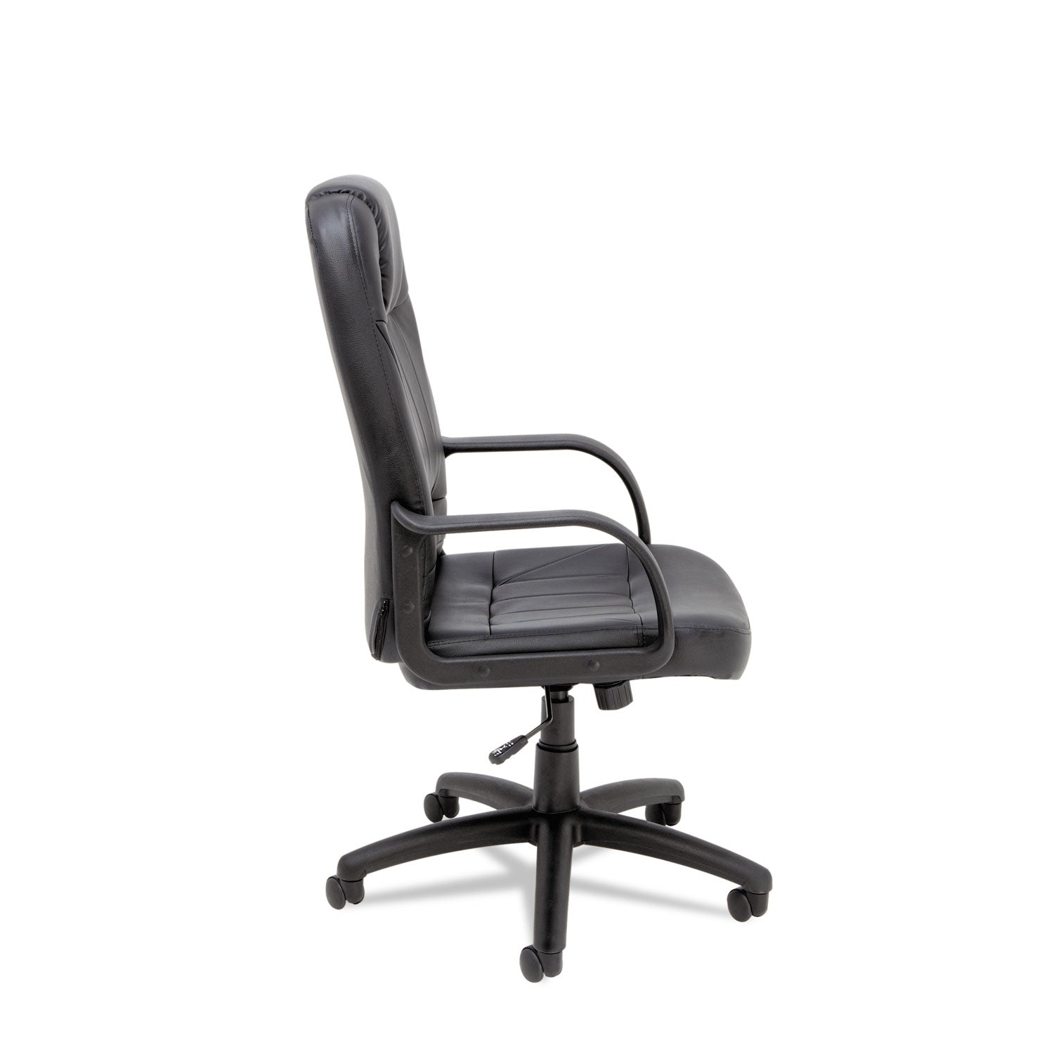 Alera Sparis Executive High-Back Swivel/Tilt Bonded Leather Chair, Supports Up to 275 lb, 18.11" to 22.04" Seat Height, Black