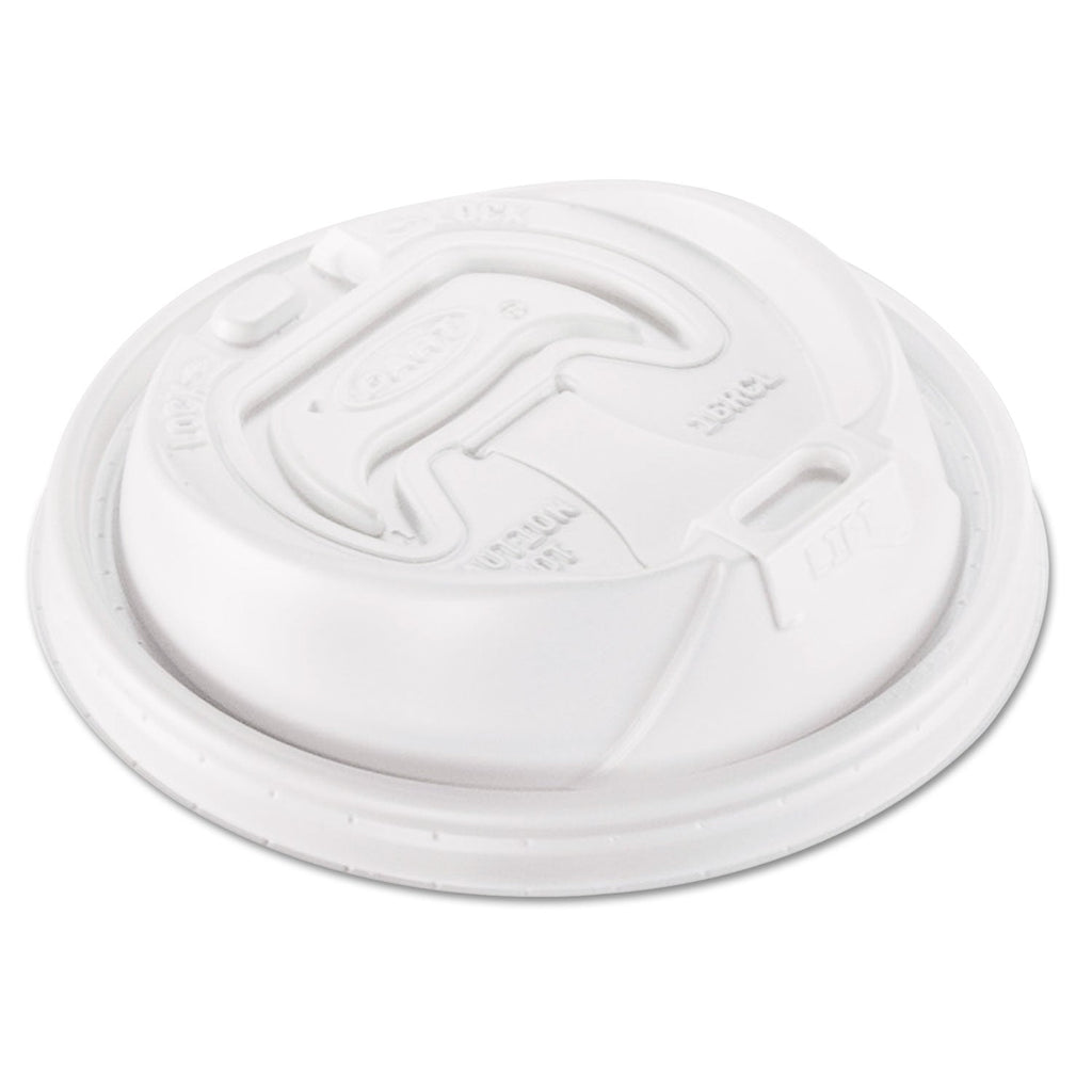 Dart Optima Reclosable Lid, Fits 12 oz to 24 oz Foam Cups, White, 100 Pack, 10 Packs/Carton