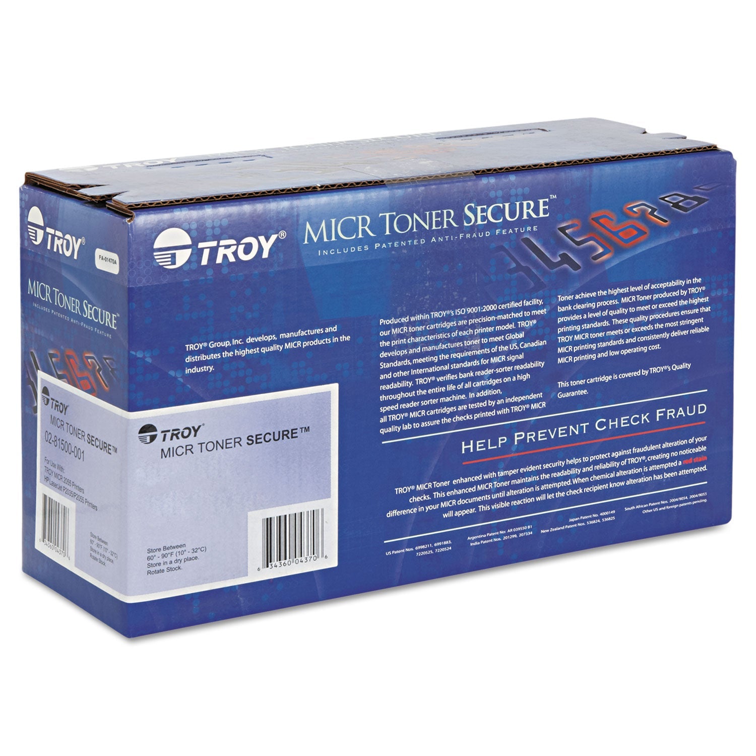 TROY 0281550001 80A MICR Toner Secure, Alternative for HP CF280A, Black