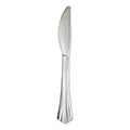 WNA Heavyweight Plastic Knives, Silver, 7 1/2", Reflections Design, 600/Carton