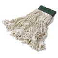 Rubbermaid Super Stitch Blend Mop Heads, Cotton/Synthetic, White, Medium, 6/Carton
