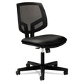 HON Volt Series Mesh Back Leather Task Chair with Synchro-Tilt, Supports Up to 250 lb, 18.13" to 22.38" Seat Height, Black