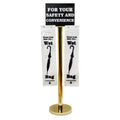 Tatco Wet Umbrella Bag Stand, 16w x 12d x 54.5h, Brass/Black/White