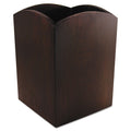 Artistic Bamboo Curved Pencil Cup, 3" Diameter x 4.25"h, Espresso Brown