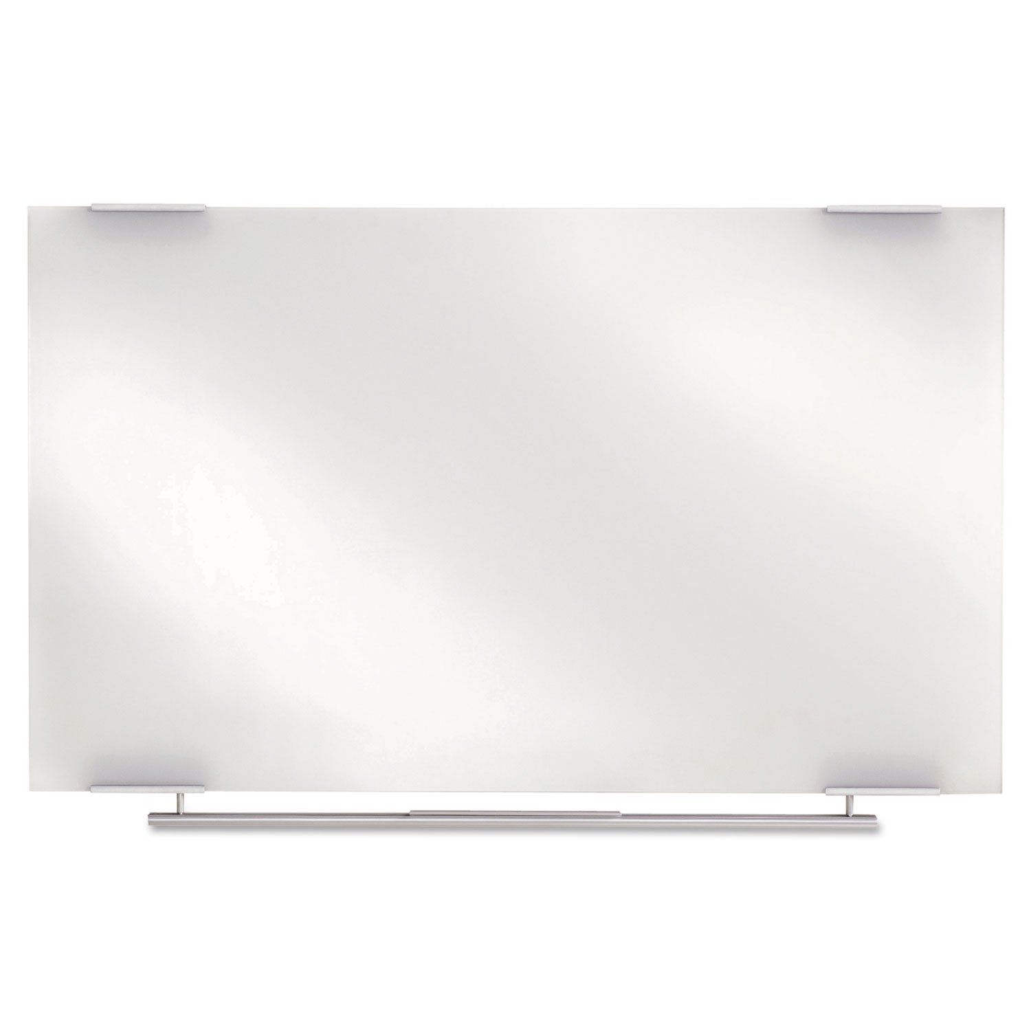 Iceberg Clarity Glass Dry Erase Board with Aluminum Trim, Frameless, 48 x 36