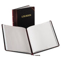 Boorum & Pease Log Book, List-Management Format, Medium/College Rule, Black/Red Cover, 10.13 x 7.78, 150 Sheets