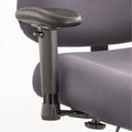 Safco Height/Width-Adjustable T-Pad Arms for Safco Optimus Big/Tall High-Back Chairs, 4" x 10.25" x 11.5" to 14.5", Black, 2/Set
