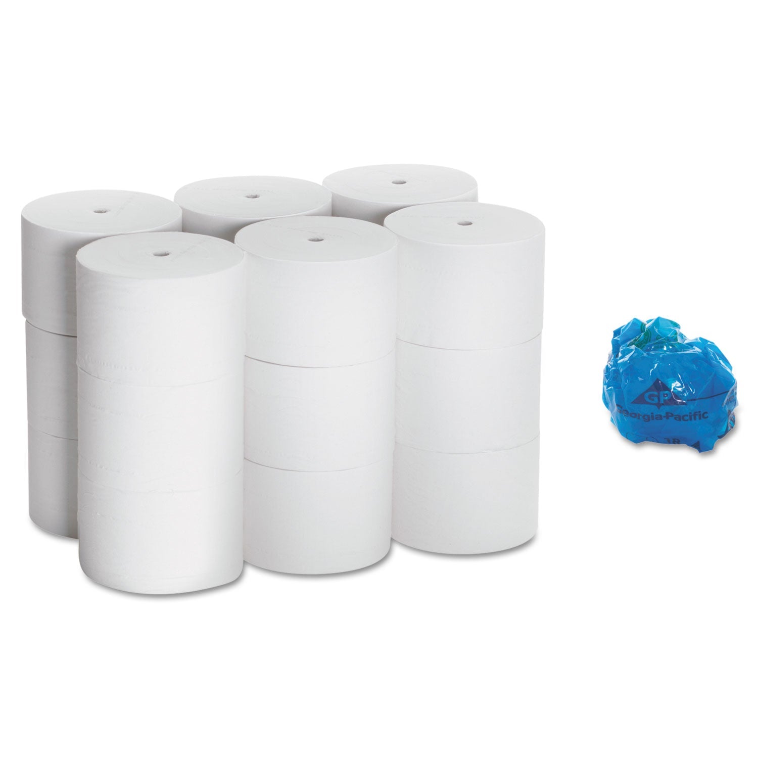 Georgia Pacific Coreless Bath Tissue, Septic Safe, 2-Ply, White, 1,125 Sheets/Roll, 18 Rolls/Carton