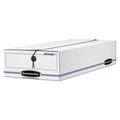 Bankers Box LIBERTY Check and Form Boxes, 9.25" x 15" x 4.25", White/Blue, 12/Carton