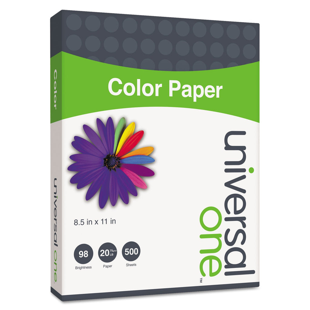 Universal Deluxe Colored Paper, 20 lb Bond Weight, 8.5 x 11, Green, 500/Ream