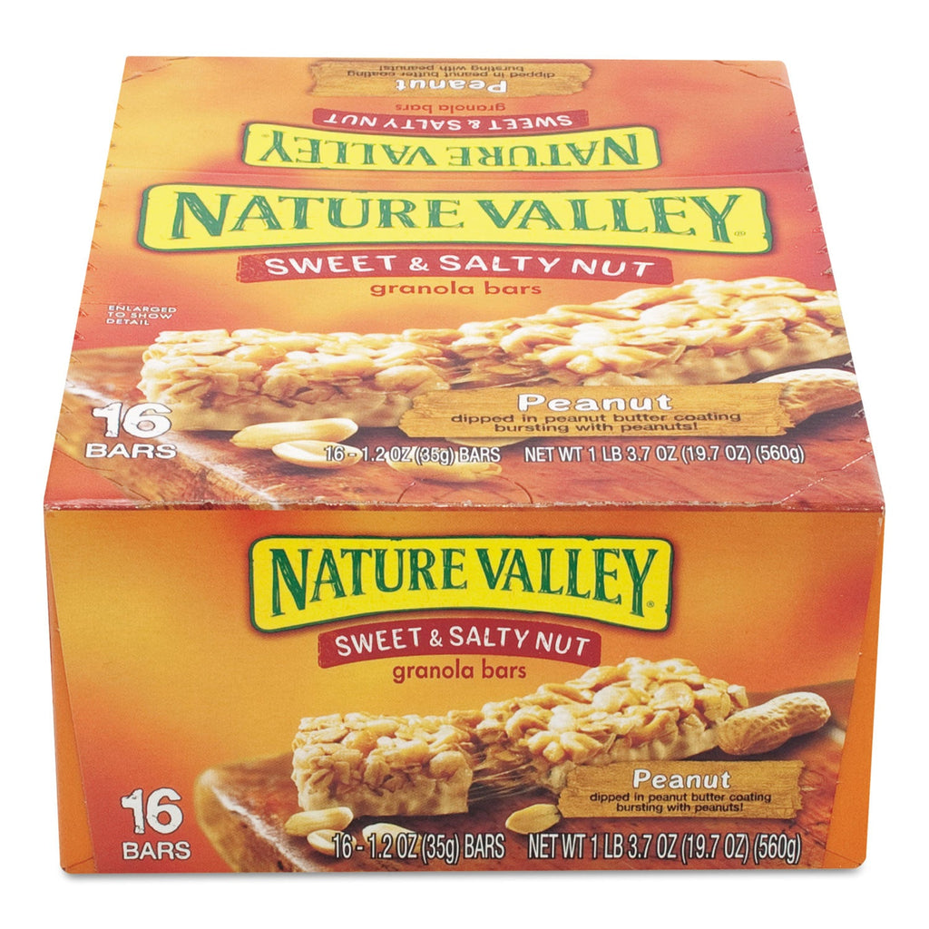 Nature Valley Granola Bars, Sweet and Salty Nut Peanut Cereal, 1.2 oz Bar, 16/Box