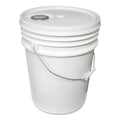 Impact Utility Bucket with Lid, 5 gal, Polyethylene, White, 11.25" dia