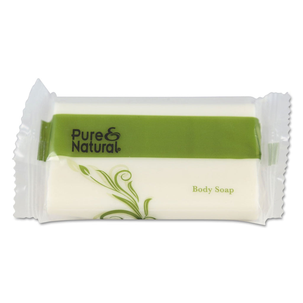 Pure & Natural Body and Facial Soap, Fresh Scent, # 1 1/2 Flow Wrap Bar, 500/Carton