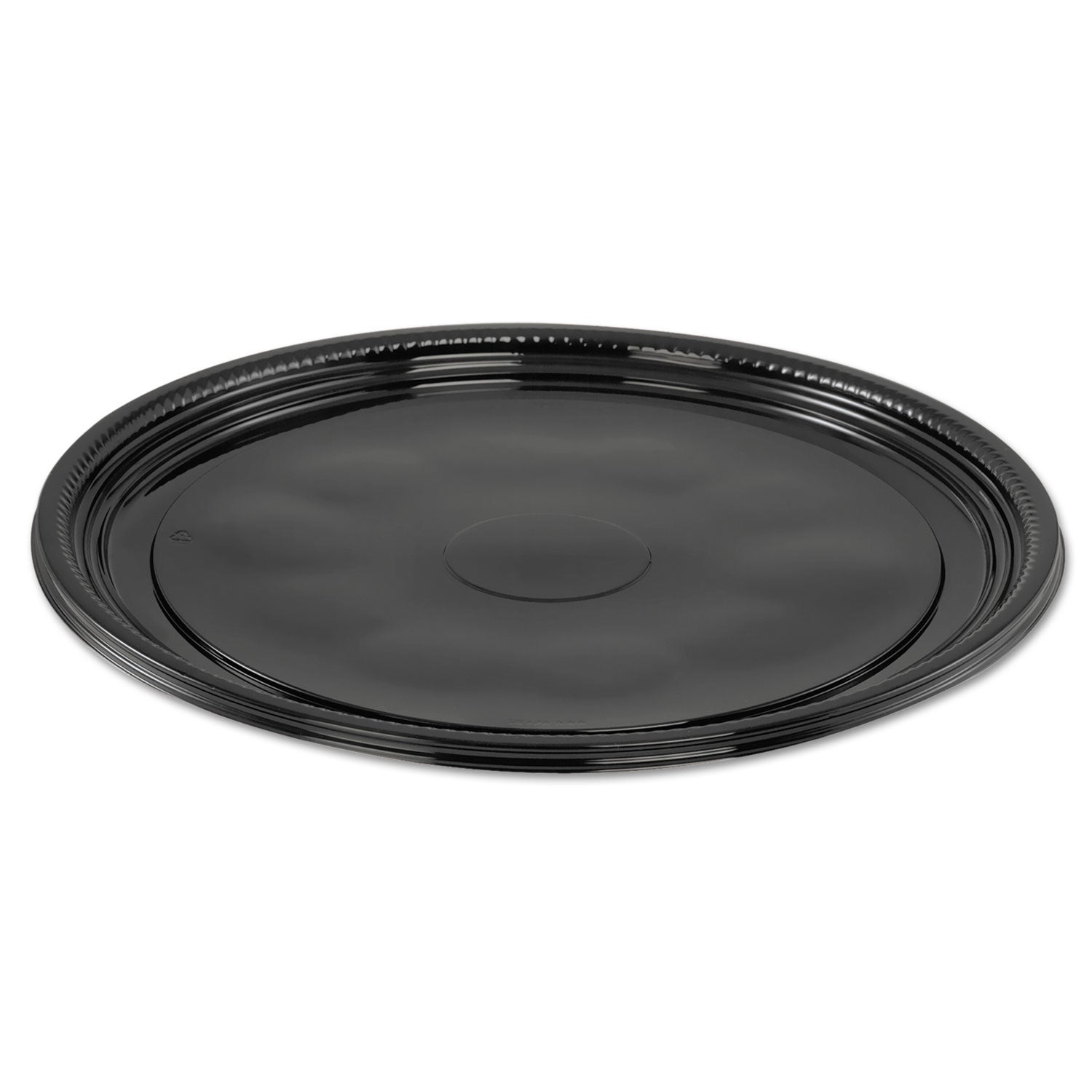 WNA Caterline Casuals Thermoformed Platters, 12" Diameter, Black. Plastic, 25/Carton