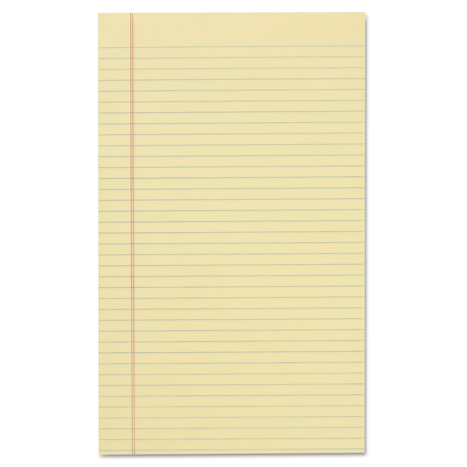 Universal Glue Top Pads, Wide/Legal Rule, 50 Canary-Yellow 8.5 x 14 Sheets, Dozen
