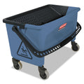 Rubbermaid Microfiber Finish Bucket, with Lid, 3 gal, Blue