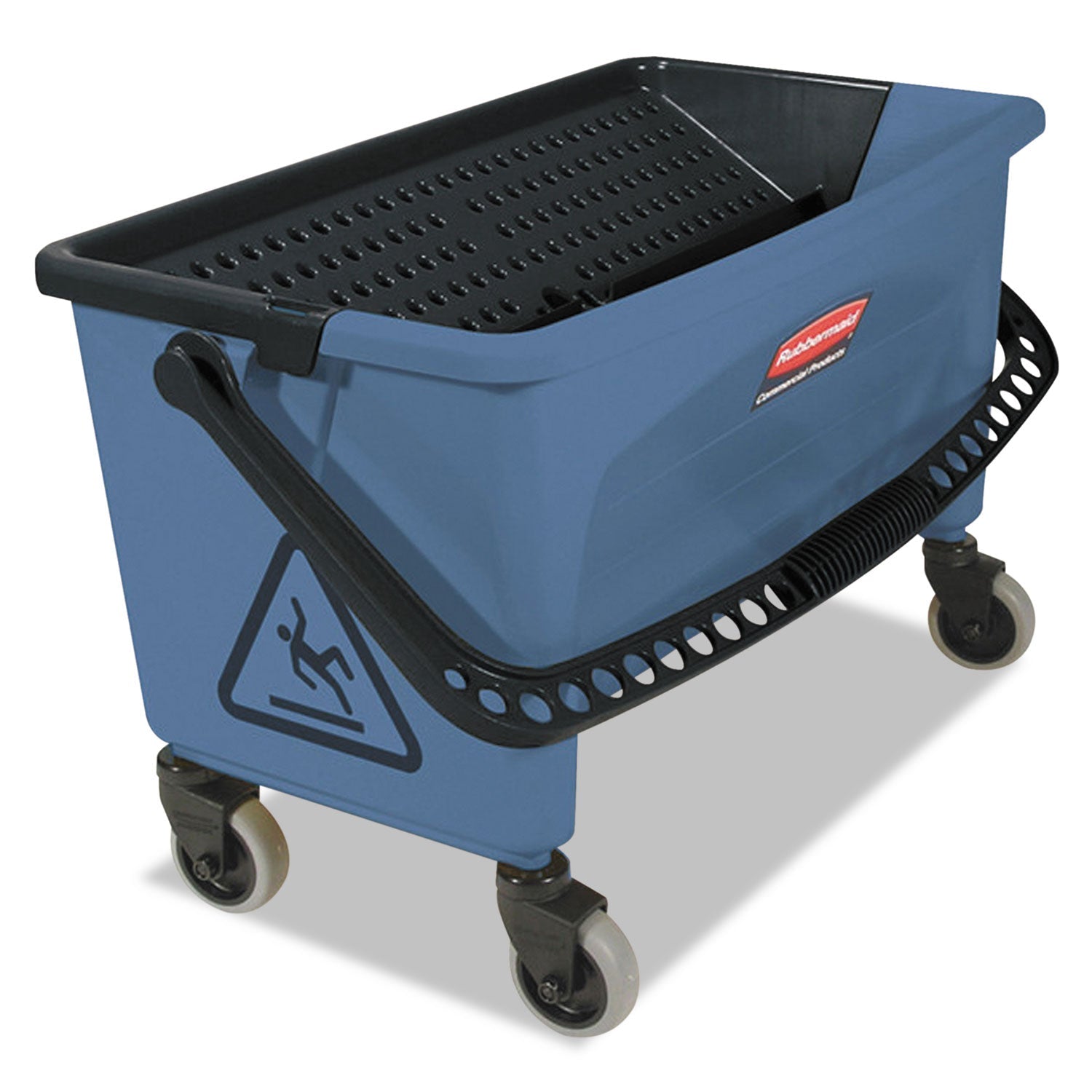Rubbermaid Microfiber Finish Bucket, with Lid, 3 gal, Blue