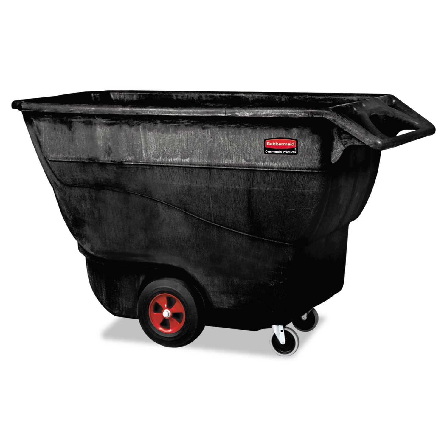 Rubbermaid Structural Foam Tilt Truck, Rectangular, 1,250 lb Capacity, Black