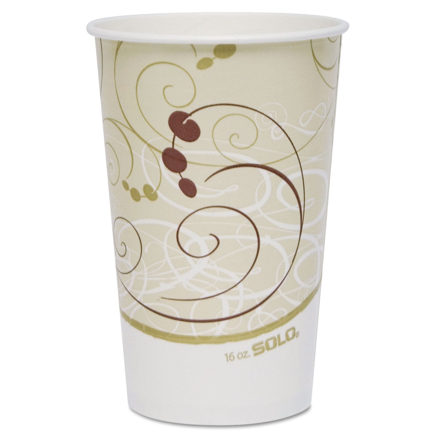 Dart Symphony Paper Cold Cups, 16 oz,  White/Beige, 50/Sleeve, 20 Sleeves/Carton