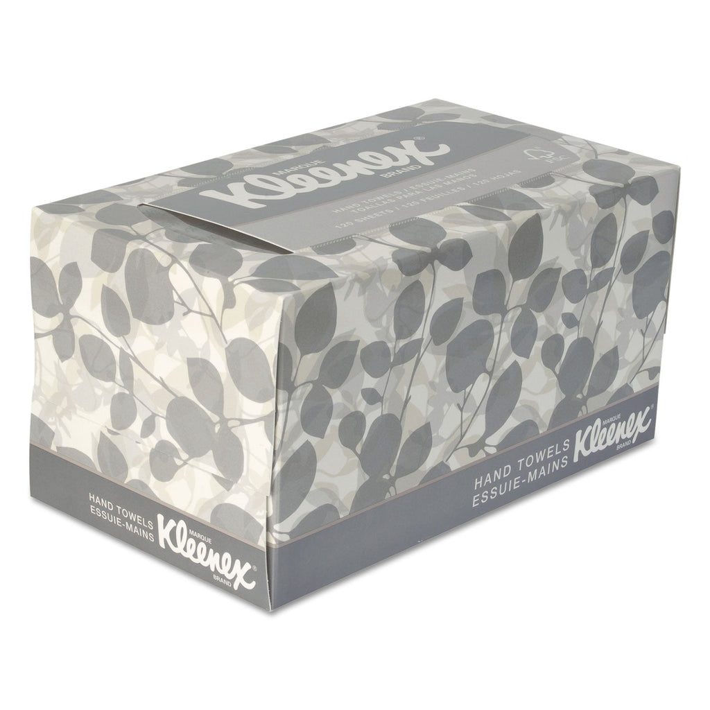 Kleenex Hand Towels, POP-UP Box, Cloth, 1-Ply, 9 x 10.5, White, 120/Box