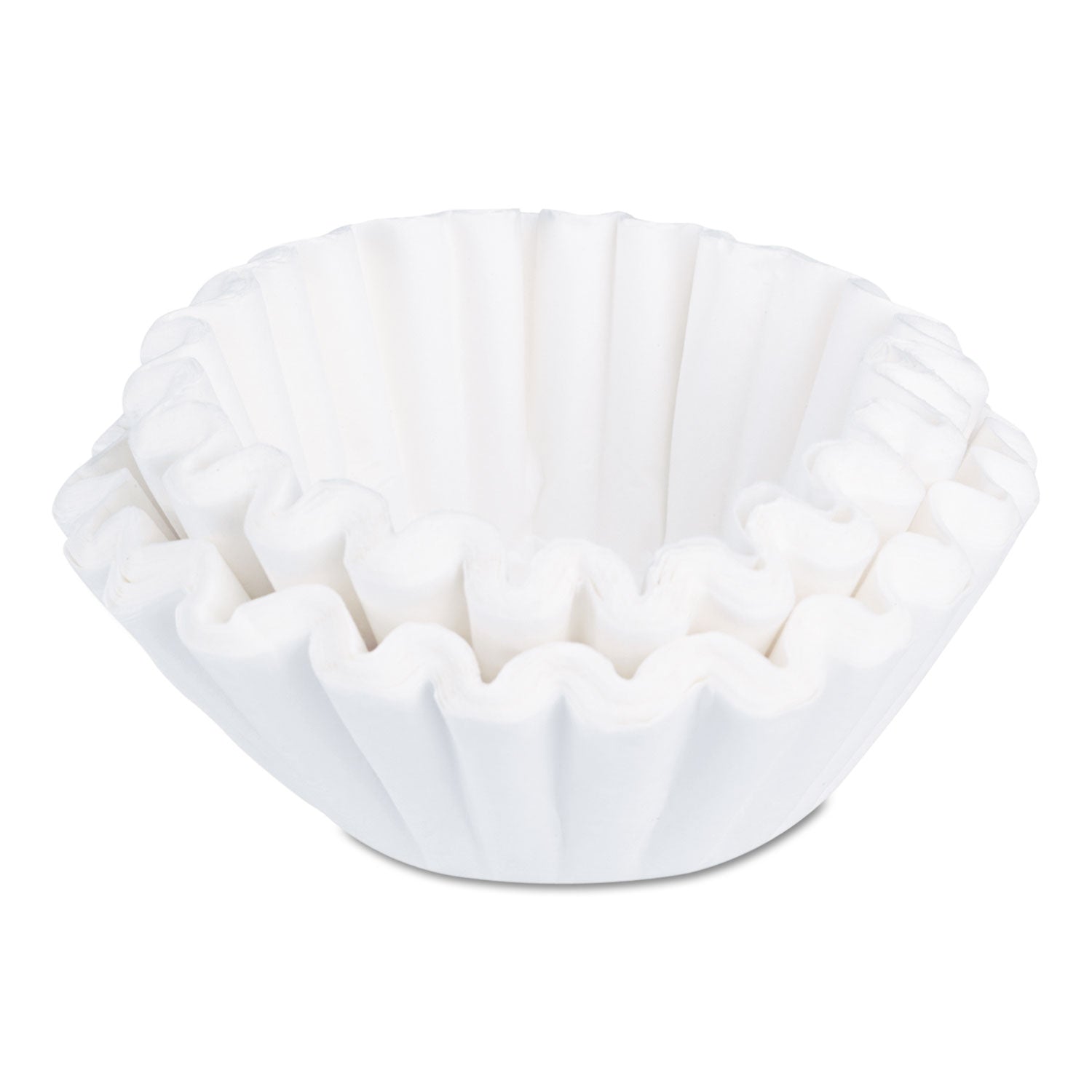 BUNN Commercial Coffee Filters, 6 gal Urn Style, Flat Bottom, 25/Cluster, 10 Clusters/Pack