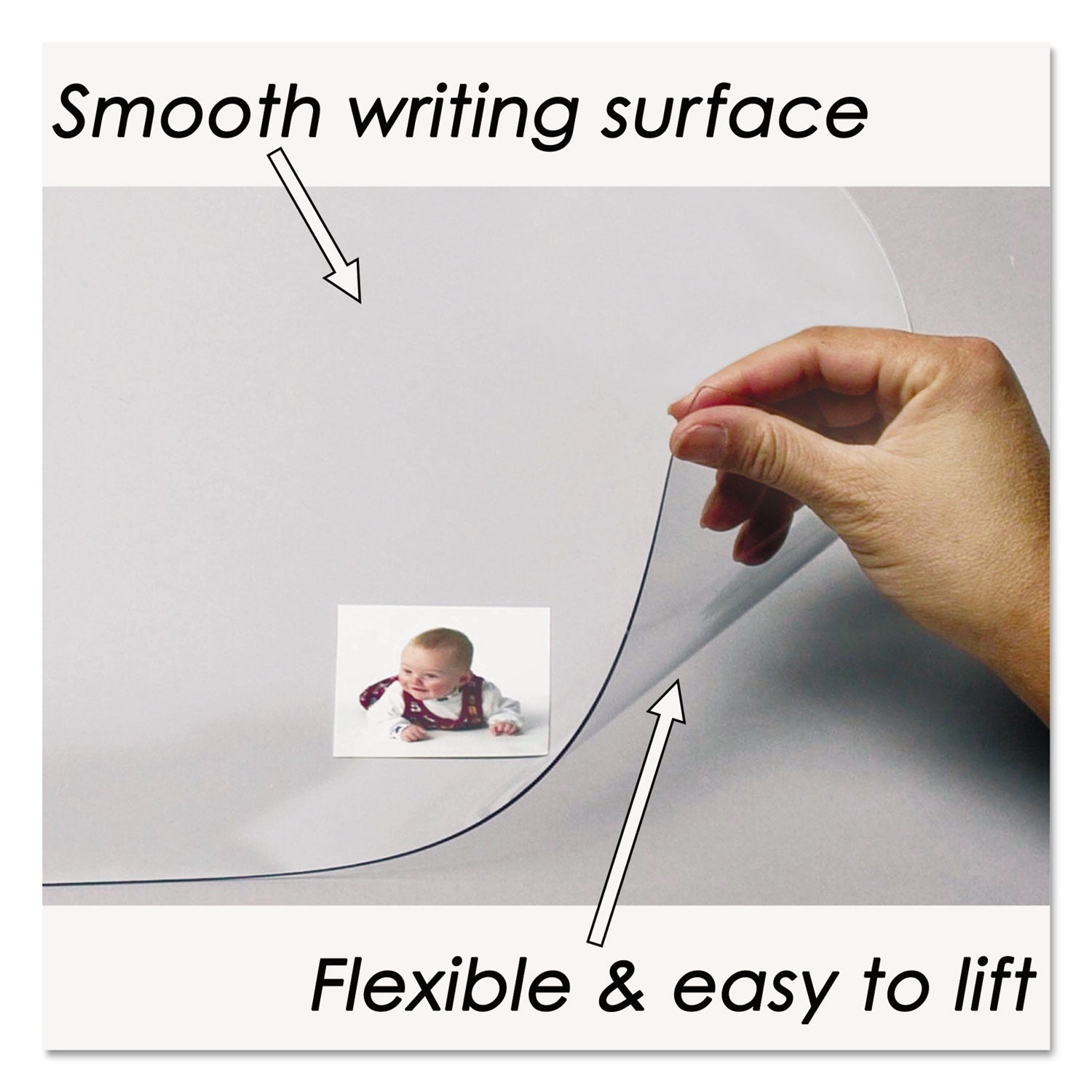 Artistic KrystalView Desk Pad with Antimicrobial Protection, Glossy Finish, 36 x 20, Clear