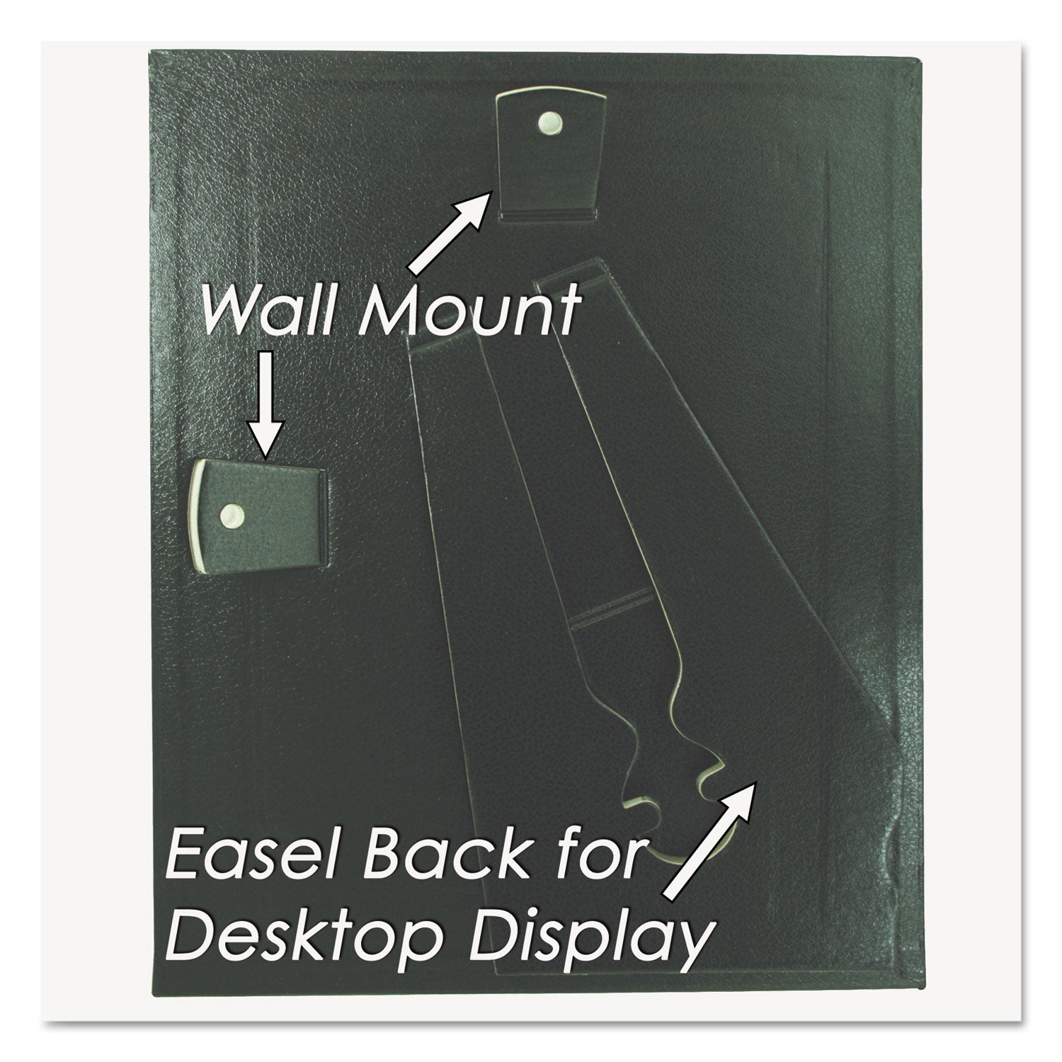 NuDell Leatherette Document Frame, 8.5 x 11, Black, Pack of Two