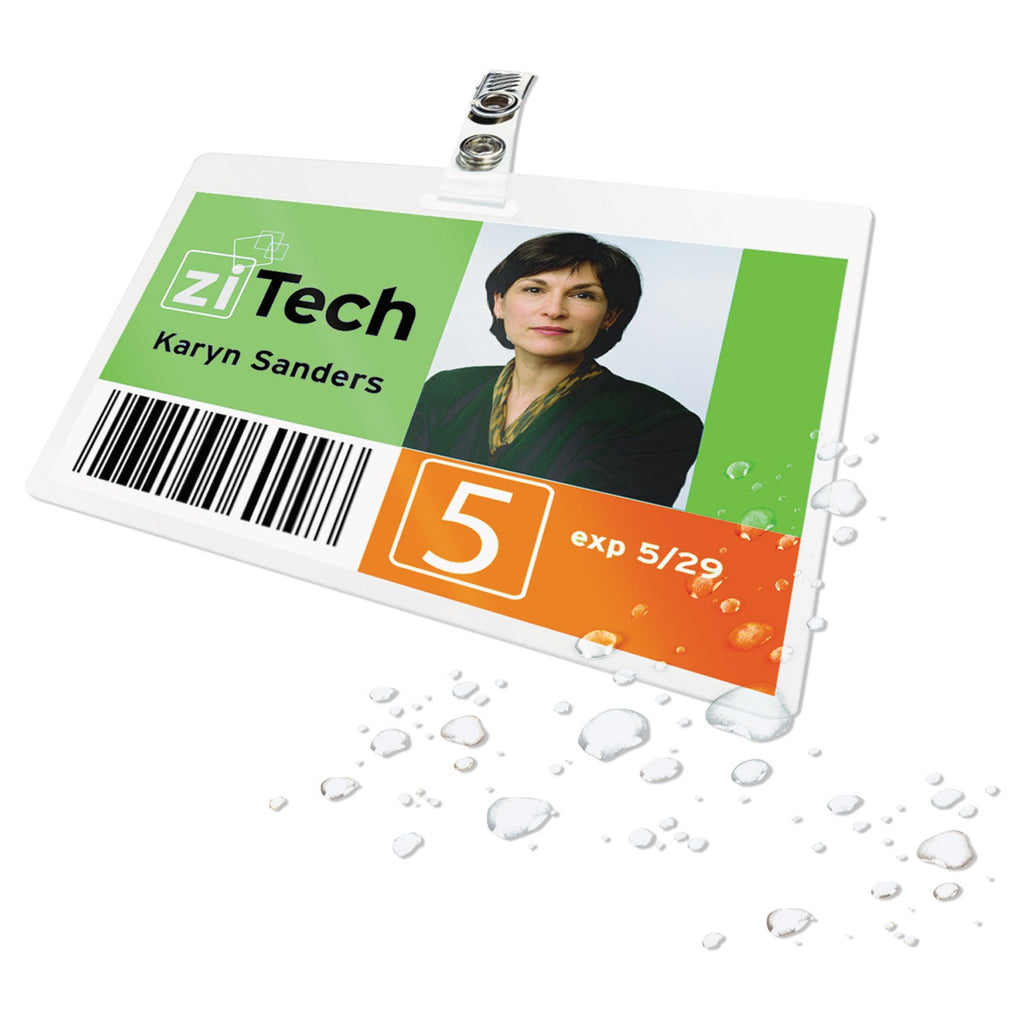 GBC UltraClear Thermal Laminating Pouches, 5 mil, 3.88" x 2.63", Gloss Clear, 100/Box
