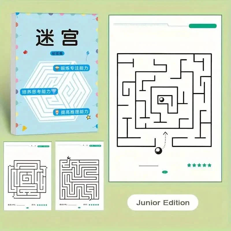 192 Patterns Concentration Maze Training Book