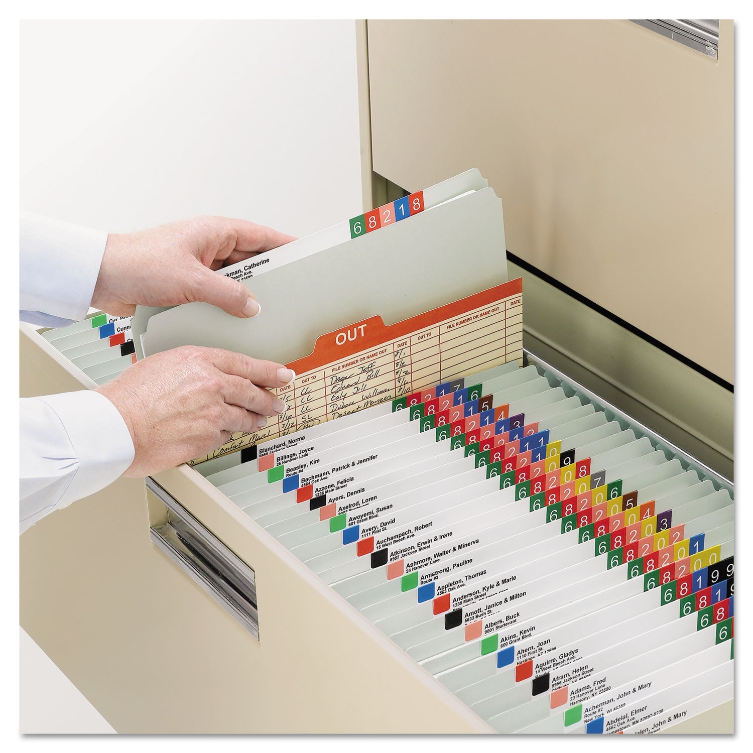 Smead Recycled Pressboard Folders with Two SafeSHIELD Coated Fasteners, 2" Expansion, Straight Tab, Legal Size, Gray-Green, 25/Box