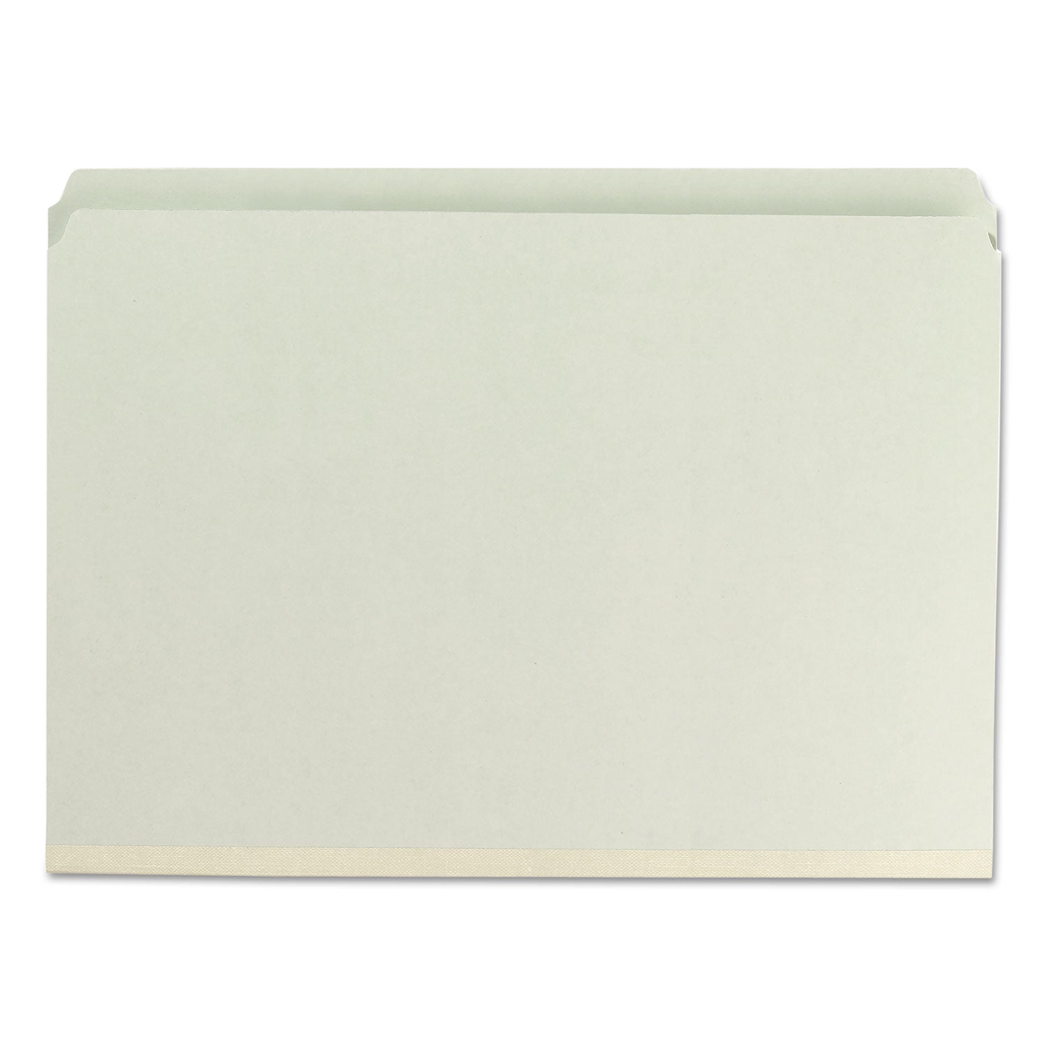 Smead Recycled Pressboard Folders with Two SafeSHIELD Coated Fasteners, 2" Expansion, Straight Tab, Legal Size, Gray-Green, 25/Box