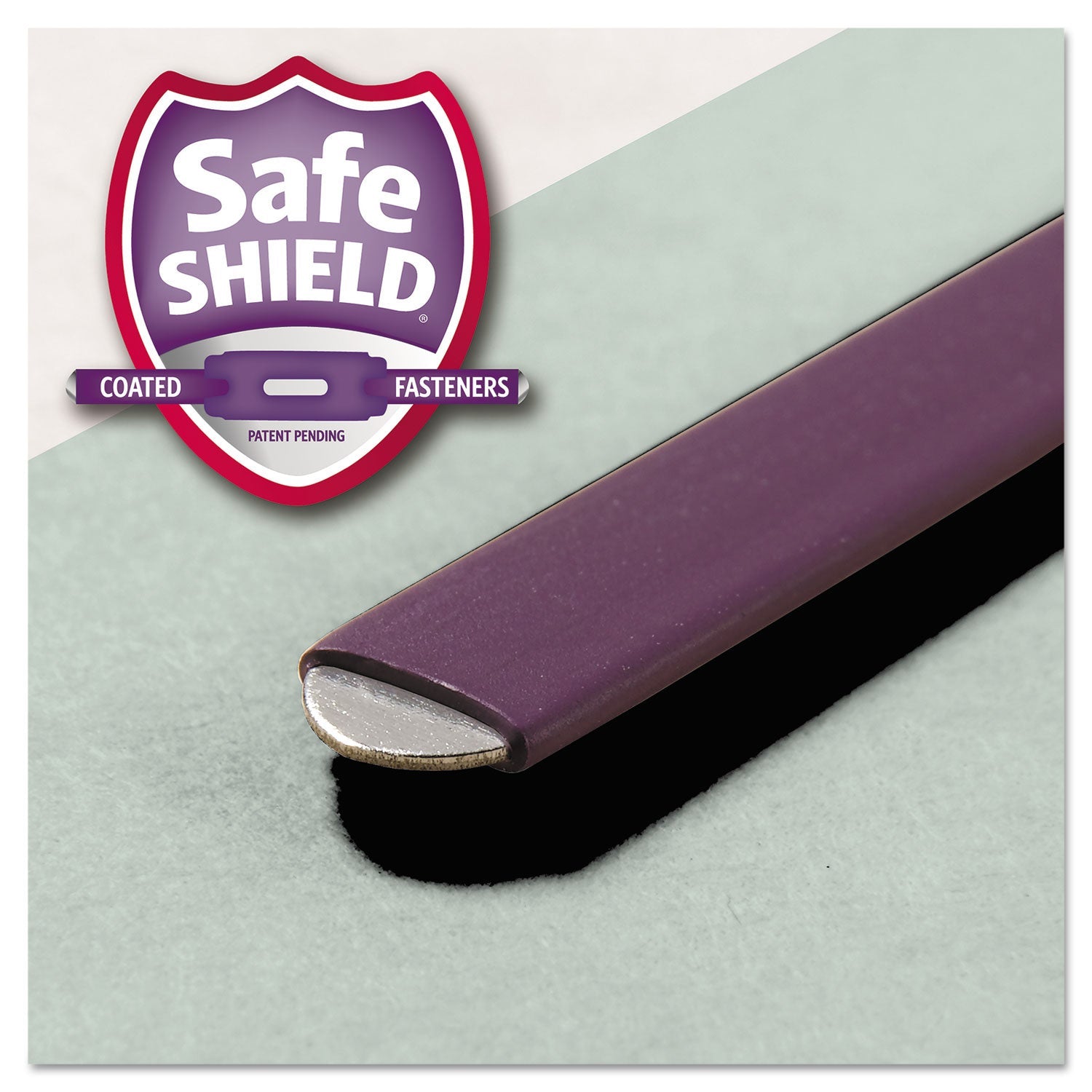 Smead Recycled Pressboard Folders with Two SafeSHIELD Coated Fasteners, 1" Expansion, 1/3-Cut Tab, Letter Size, Gray-Green, 25/Box